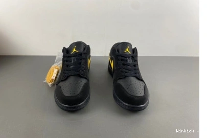 'Black 1 Low University Gold' Air Jordan 0728